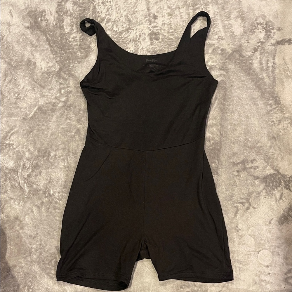 Faded Rose Black Sleeveless Romper